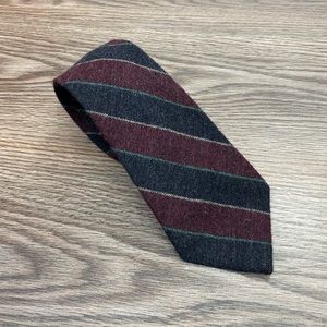 The Silk Company of London Stripe Repp Wool Tie